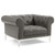 Idyll Tufted Upholstered Leather Loveseat and Armchair EEI-4193-GRY-SET