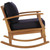 Marina Outdoor Patio Teak Rocking Chair EEI-4177-NAT-NAV