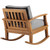 Marina Outdoor Patio Teak Rocking Chair EEI-4177-NAT-GRY