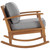 Marina Outdoor Patio Teak Rocking Chair EEI-4177-NAT-GRY