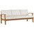 Marina Outdoor Patio Teak Sofa EEI-4176-NAT-WHI