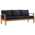 Marina Outdoor Patio Teak Sofa EEI-4176-NAT-NAV