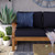 Marina Outdoor Patio Teak Sofa EEI-4176-NAT-NAV