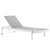 Charleston Outdoor Patio Aluminum Chaise Lounge Chair Set of 4 EEI-4205-WHI-GRY