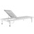 Charleston Outdoor Patio Aluminum Chaise Lounge Chair Set of 2 EEI-4204-WHI-GRY