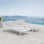 Charleston Outdoor Patio Aluminum Chaise Lounge Chair Set of 2 EEI-4204-WHI-GRY