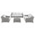 Conway Sunbrella® Outdoor Patio Wicker Rattan 4-Piece Furniture Set EEI-4355-LGR-WHI