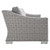 Conway Sunbrella® Outdoor Patio Wicker Rattan 5-Piece Furniture Set EEI-4356-LGR-GRY