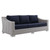 Conway Sunbrella® Outdoor Patio Wicker Rattan 4-Piece Furniture Set EEI-4355-LGR-NAV