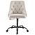Distinct Tufted Swivel Upholstered Office Chair EEI-4369-BLK-BEI