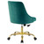 Distinct Tufted Swivel Performance Velvet Office Chair EEI-4368-GLD-TEA