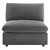 Commix Down Filled Overstuffed Performance Velvet Armless Chair EEI-4367-GRY