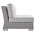 Conway Sunbrella® Outdoor Patio Wicker Rattan 9-Piece Sectional Sofa Set EEI-4360-LGR-GRY