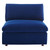 Commix Down Filled Overstuffed Performance Velvet Armless Chair EEI-4367-NAV