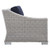 Conway Sunbrella® Outdoor Patio Wicker Rattan 9-Piece Sectional Sofa Set EEI-4360-LGR-NAV