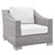 Conway Sunbrella® Outdoor Patio Wicker Rattan 4-Piece Furniture Set EEI-4359-LGR-WHI
