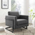 Posse Upholstered Fabric Accent Chair EEI-4391-BLK-CHA