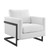 Posse Upholstered Fabric Accent Chair EEI-4391-BLK-WHI