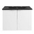 Maybelle 24" Wall-Mount Bathroom Vanity EEI-5370-WHI-BLK