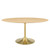 Lippa 60" Oval Wood Dining Table EEI-5525-GLD-NAT