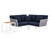 Stance 4 Piece Outdoor Patio Aluminum Sectional Sofa Set EEI-5755-WHI-NAV