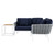 Stance 4 Piece Outdoor Patio Aluminum Sectional Sofa Set EEI-5755-WHI-NAV