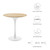 Lippa 20" Round Side Table EEI-5679-WHI-NAT