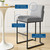 Indulge Channel Tufted Fabric Bar Stools EEI-5742-LGR