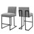 Indulge Channel Tufted Fabric Counter Stools - Set of 2 EEI-5741-LGR