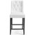 Baronet Counter Bar Stool Faux Leather Set of 2 EEI-4021-WHI