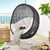 Encase Sunbrella® Swing Outdoor Patio Lounge Chair EEI-3943-BLK-WHI