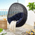 Encase Sunbrella® Swing Outdoor Patio Lounge Chair EEI-3943-BLK-NAV