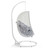 Hide Outdoor Patio Sunbrella® Swing Chair With Stand EEI-3929-WHI-NAV