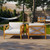 Northlake Outdoor Patio Premium Grade A Teak Wood Armchair Set of 2 EEI-4041-NAT-WHI