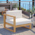 Upland Outdoor Patio Teak Wood Left-Arm Chair EEI-4124-NAT-WHI