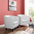 Prospect Upholstered Vinyl Armchair Set of 2 EEI-4110-WHI