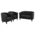 Prospect 3 Piece Upholstered Vinyl Set EEI-4109-BLK-SET