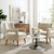Sheer Upholstered Fabric Armchair Set of 2 EEI-4082-SAN
