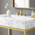 Kingsley 36" Gold Stainless Steel Bathroom Vanity EEI-3997-GLD-WHI