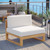 Upland Outdoor Patio Teak Wood Armless Chair EEI-4125-NAT-WHI