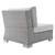 Conway Sunbrella® Outdoor Patio Wicker Rattan Armless Chair EEI-3980-LGR-GRY