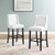 Baron Bar Stool Faux Leather Set of 2 EEI-4019-WHI