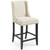 Baron Counter Stool Upholstered Fabric Set of 2 EEI-4016-BEI