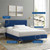 Peyton Performance Velvet Queen Platform Bed MOD-6595-NAV