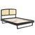 Sierra Cane and Wood Queen Platform Bed With Angular Legs MOD-6375-BLK