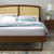 Sierra Cane and Wood Queen Platform Bed With Angular Legs MOD-6375-WAL