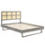 Sidney Cane and Wood Queen Platform Bed With Angular Legs MOD-6369-GRY