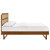 Sidney Cane and Wood Queen Platform Bed With Angular Legs MOD-6369-WAL