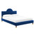 Aurora Performance Velvet Queen Bed MOD-6517-NAV