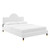 Aurora Performance Velvet Queen Bed MOD-6517-WHI